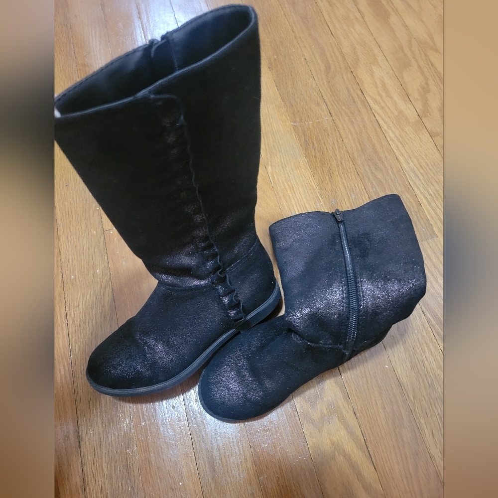 Girls Tall Black Boots